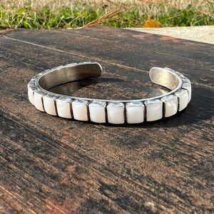 FEDERICO JIMENEZ Sterling Silver & Mother Of Pearl Bracelet